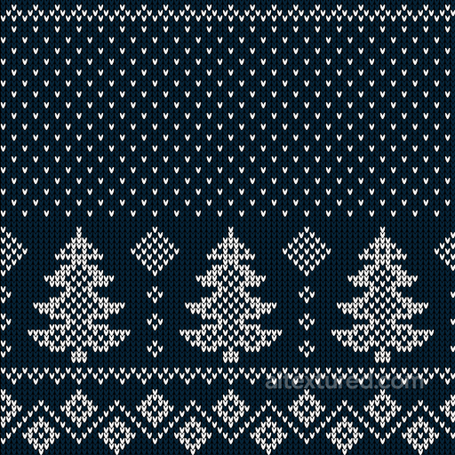 Knitted Christmas Sweater Texture with White Trees on Navy Background seamless All Christmas Digital paper PBR texture