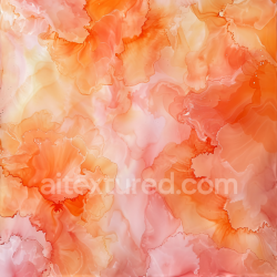 seamless Seamless 3D Alcohol Ink PBR Texture with Orange and Peach Fluid Waves and Soft Floral Swirls texture 8k free download PBR