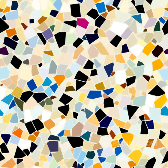 Mosaic PBR Texture Featuring Multicolored Terrazzo Chips with Creamy Base Mosaic texture preview