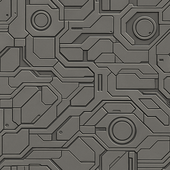 Futuristic Panel seamless PBR texture preview