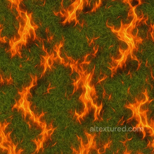 Burning Green Lawn Texture seamless Grass PBR texture