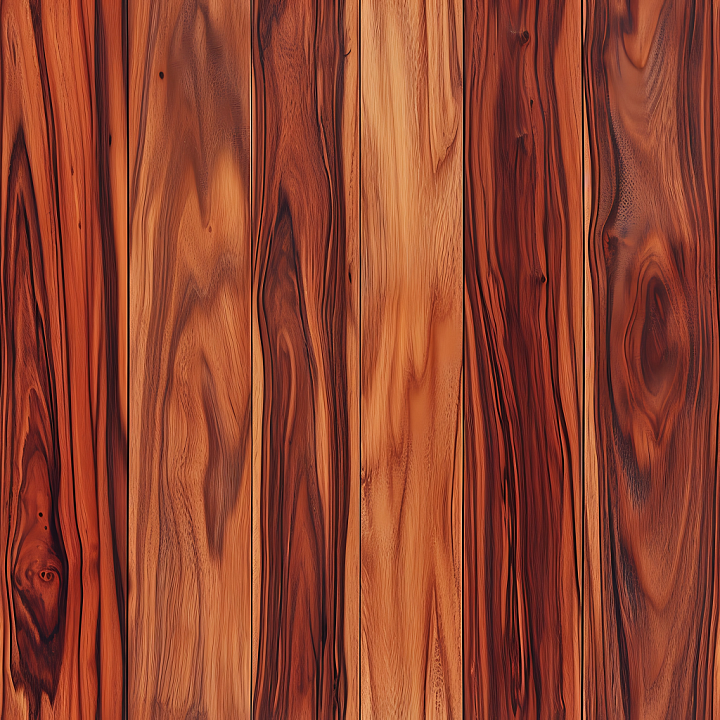 Rustic Redwood Wood Planks with Knotted Grain seamless PBR texture preview