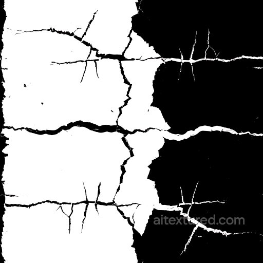 cracked holes PBR alpha mask texture with high contrast fractures seamless Cracked & Holes PBR texture