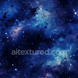 seamless Seamless 3D Space PBR Texture Featuring Detailed Blue Nebula and Starfield texture 8k free download PBR