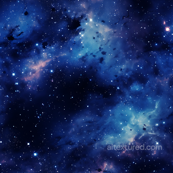 Space PBR Texture Featuring Detailed Blue Nebula and Starfield Star, space, planets texture preview