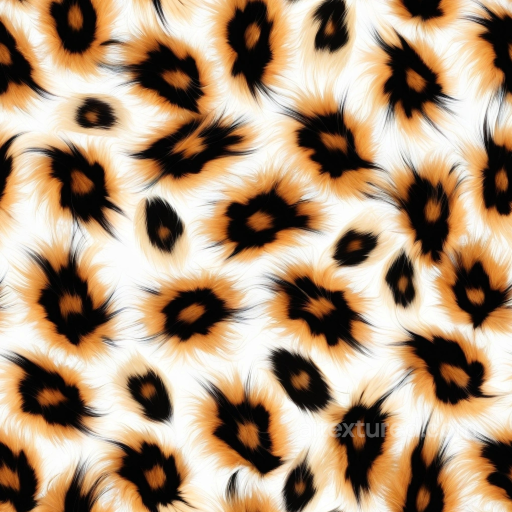 Leopard Print Fur Texture with Realistic Soft Hair Detail seamless Leopard Print PBR texture