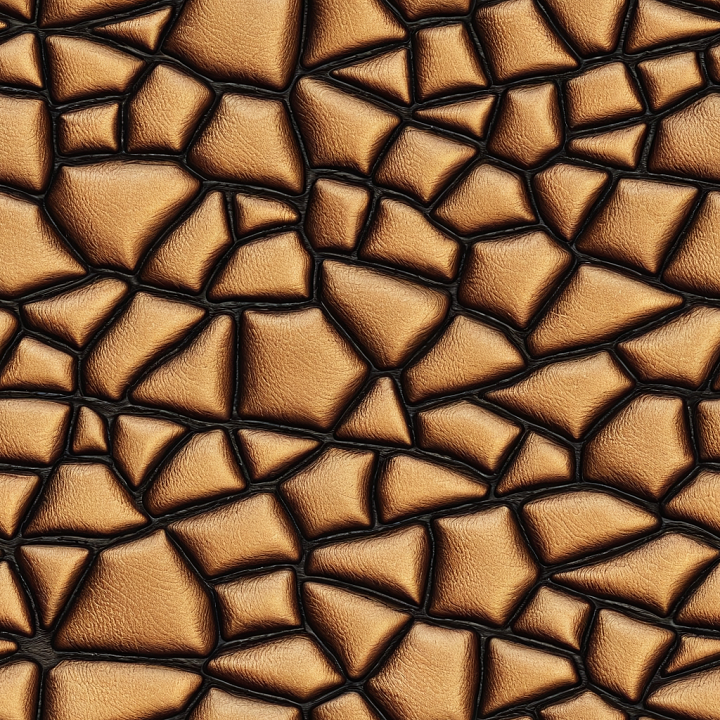 Cracked Bronze Leather With Detailed Grain And Soft Wrinkles seamless PBR texture preview