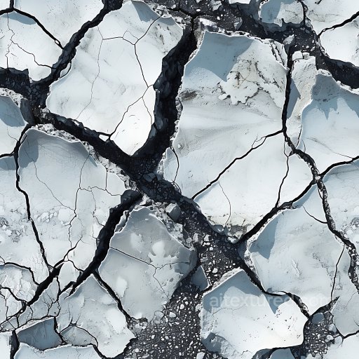 Cracked Dry Earth PBR Texture with Large Broken Plates and Rough Surface seamless Cracked & Holes PBR texture