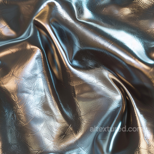 Glossy Black Synthetic Leather PBR Texture with Fine Wrinkles and Reflective Surface seamless Leather PBR texture