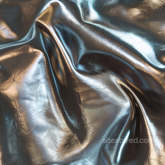 Glossy Black Synthetic Leather PBR Texture with Fine Wrinkles and Reflective Surface Leather texture preview
