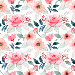 seamless Seamless 3D PBR Texture of Pink Flower Watercolor Floral Pattern texture 8k free download PBR