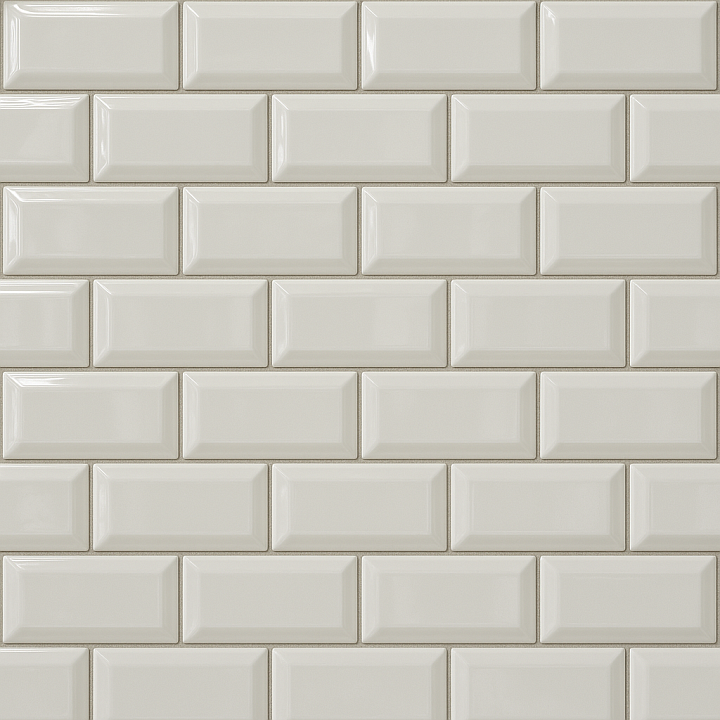 Glossy Subway Tiles Beveled seamless PBR texture preview