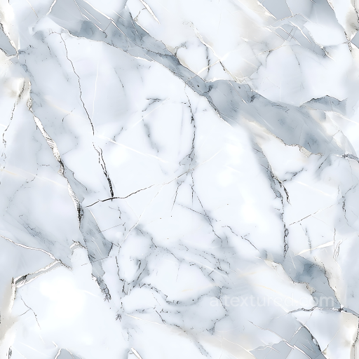 Clear White Natural Marble PBR Texture with Subtle Veins and Glossy Finish seamless Marble PBR texture