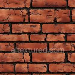 seamless Seamless 3D Cracked Red Brick Wall PBR Texture with Detailed Weathering texture 8k free download PBR