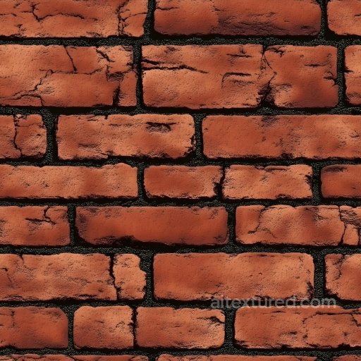 Cracked Red Brick Wall PBR Texture with Detailed Weathering seamless Brick PBR texture