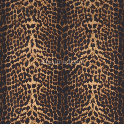Seamless 3D PBR Leopard Print Fur Texture with Natural Brown and Black Pattern