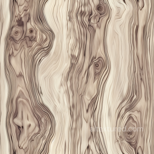Light Burl Wood PBR Texture Featuring Knots and Fine Grain Lines seamless Wood PBR texture