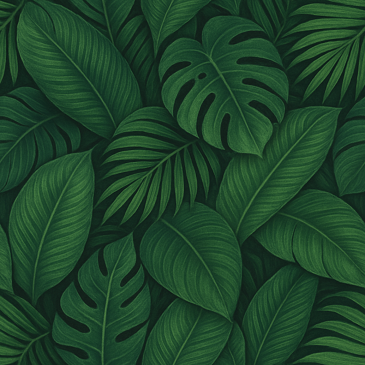 Synthetic Tropical Leaves seamless PBR texture preview