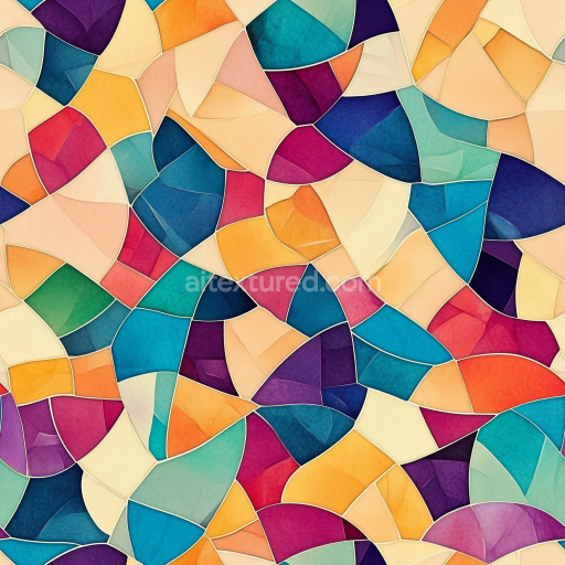Seamless 3D Mosaic PBR Texture Featuring Vibrant Irregular Ceramic Tiles texture preview