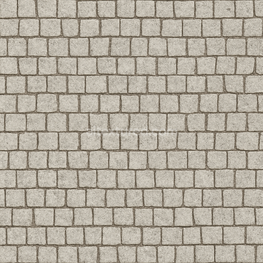 Seamless Stone PBR Texture — Small Stone Tiles Arranged Neatly Pedestrian Park Pathway