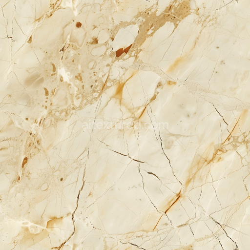Seamless 3D Crema Marfil Classic Beige Marble PBR Texture with Natural Veins