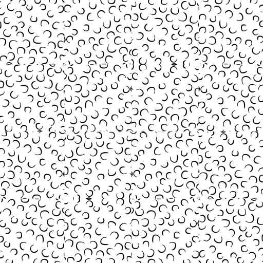 Seamless 3D PBR Texture of Black Crescent Shapes on Smooth White Background