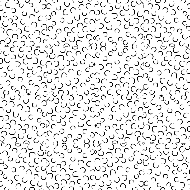White & Black of Black Crescent Shapes on Smooth White Background seamless PBR texture preview