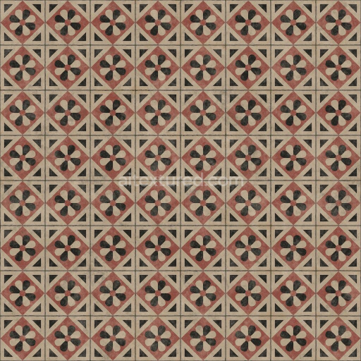Vintage Tiles with Flower Pattern | Free PBR