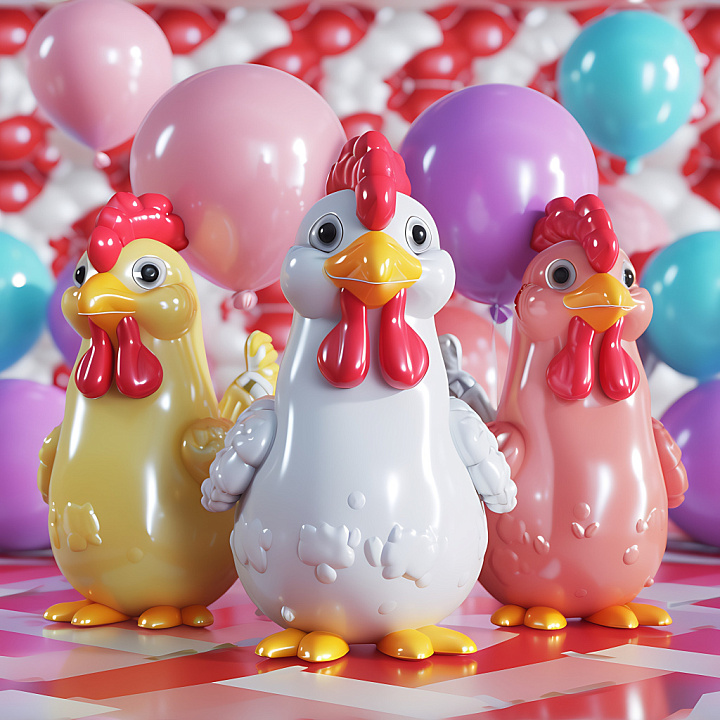 Inflated Glossy Vinyl Panels in Red and White seamless PBR texture preview
