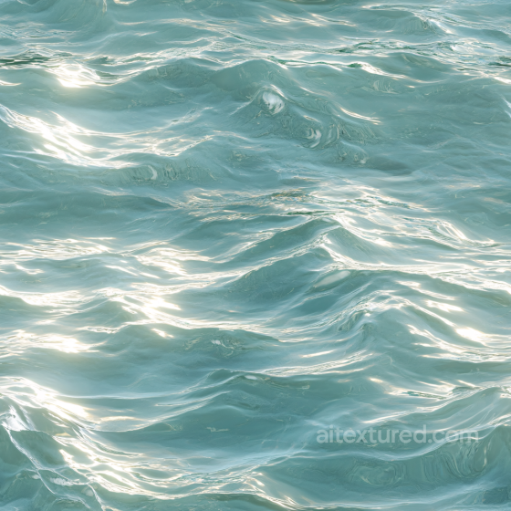 Realistic Ocean Surface Water Seamless Texture with Gentle Waves and Light Reflections Water texture preview