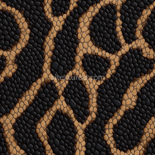Preview — Seamless 3D reptilian skin PBR texture featuring detailed scales and organic structure