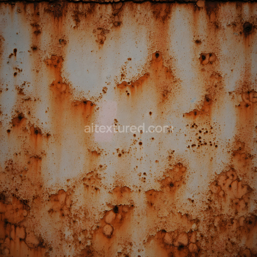Seamless 3D Rusty Metal PBR Texture Featuring Corrosion Holes and Weathered Surface