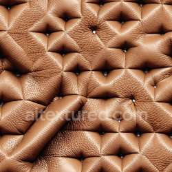 seamless Seamless 3D PBR Texture of Tufted Pebbled Brown Leather Upholstery texture 8k free download PBR