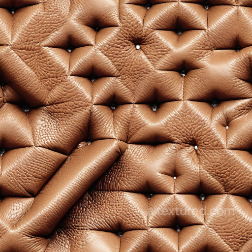 Tufted Pebbled Brown Leather Upholstery Seamless Texture seamless Leather PBR texture