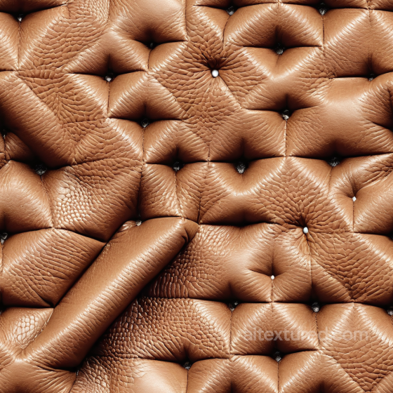 Tufted Pebbled Brown Leather Upholstery Seamless Texture Leather texture preview