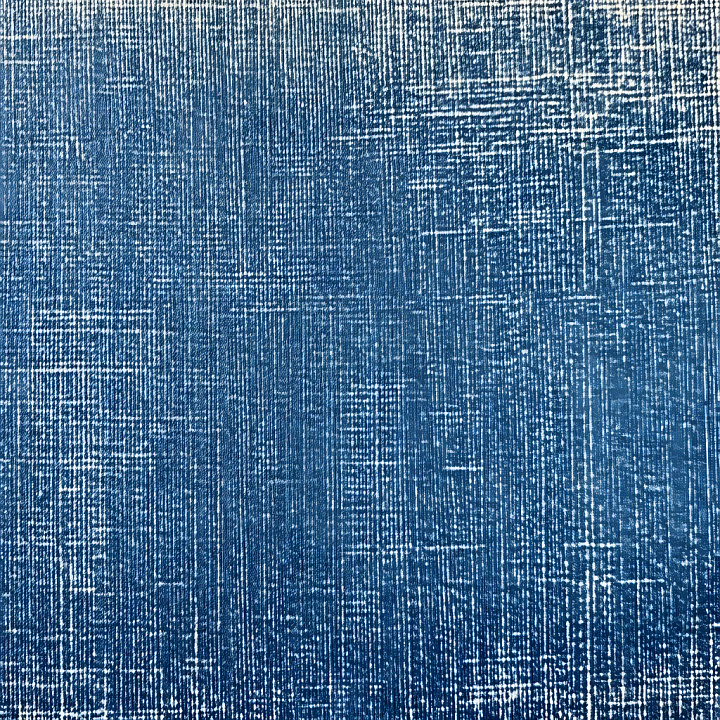 Cracked Denim Fabric with Distressed Blue and White Weave Pattern seamless PBR texture preview
