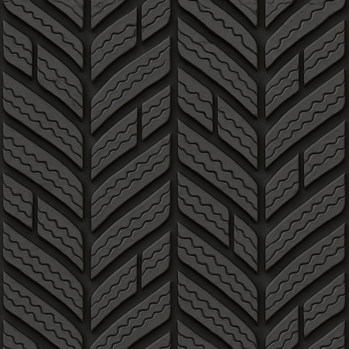 Decorative Tire Tread Rubber seamless PBR texture preview