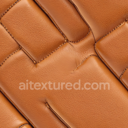 seamless Seamless 3D PBR Quilted Tan Leather Texture with Fine Grain and Stitched Panels texture 8k free download PBR