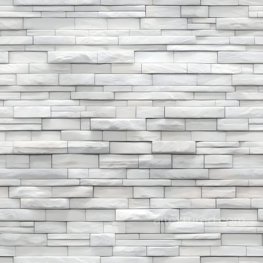 Cracked White Brick Wall PBR Texture with Chipped Surface and Linear Pattern seamless Brick PBR texture
