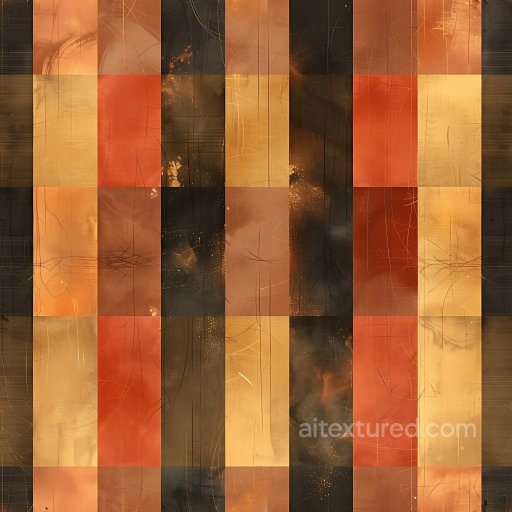 Seamless 3D Metal PBR Texture with Plaid Pattern and Rust Accents texture preview