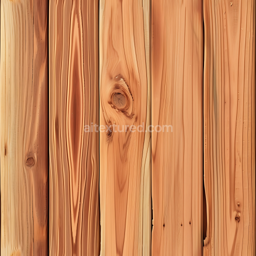 Seamless 3D Cedar Wood Planks PBR Texture with Natural Knots and Grain