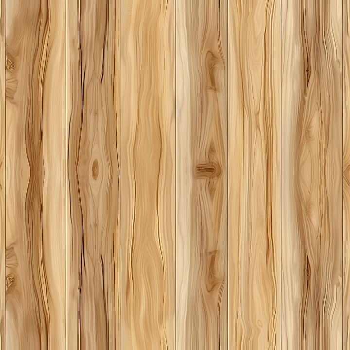 Light Pine Wood Planks with Natural Grain and Knots seamless PBR texture preview