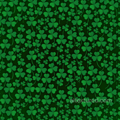 Shamrock Leaf Pattern Texture in Green seamless St patrick digital paper bundle PBR texture