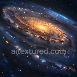 seamless Seamless 3D Space PBR Texture Featuring Radiant Spiral Galaxy and Vibrant Starfield texture 8k free download PBR