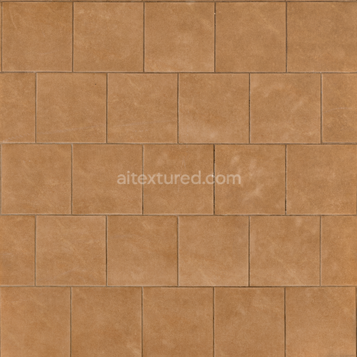 Patio Tiles — Tiles Ceramic Square Continuous Consistent Patio — PBR seamless 3D texture