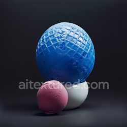 seamless Seamless 3D Inflated Foam PBR Texture Featuring Blue Grid and Pink Soft Spheres texture 8k free download PBR