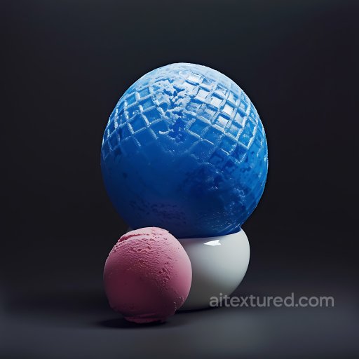 Inflated Vinyl Panels PBR Texture in Blue with Grid Pattern seamless Inflated PBR texture