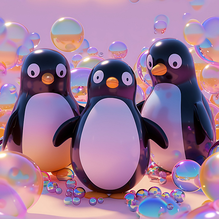 Inflated Glossy Vinyl Bubble in Pastel Hues seamless PBR texture preview