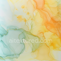 seamless Seamless 3D Alcohol Ink PBR Texture Featuring Soft Orange and Teal Fluid Layers texture 8k free download PBR