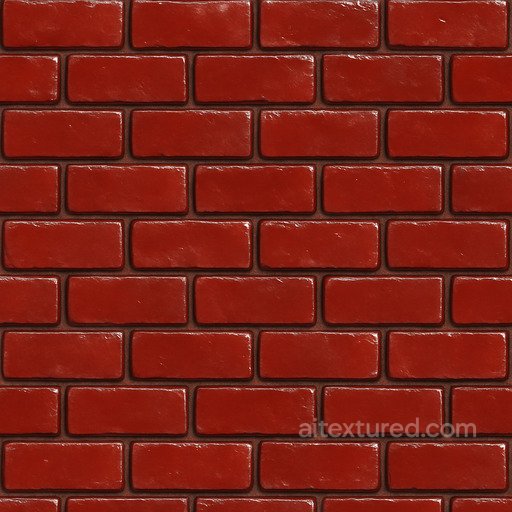 Shiny Red Brick Seamless Texture seamless Brick PBR texture
